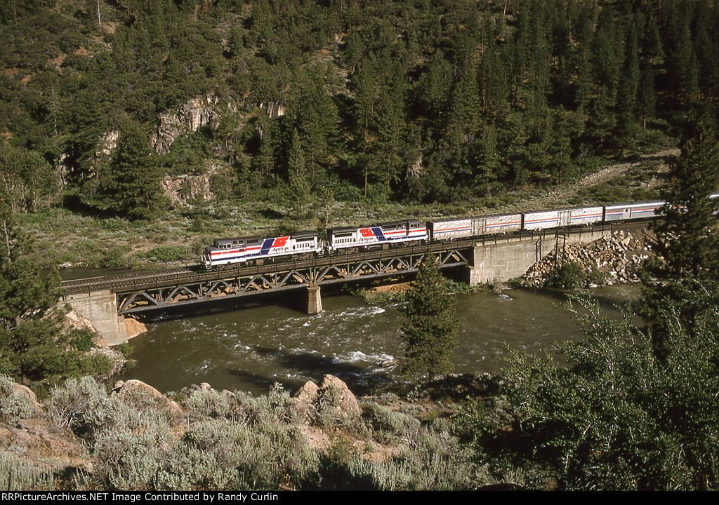 Eastbound Amtrak #6 California Zephyr near Mystic